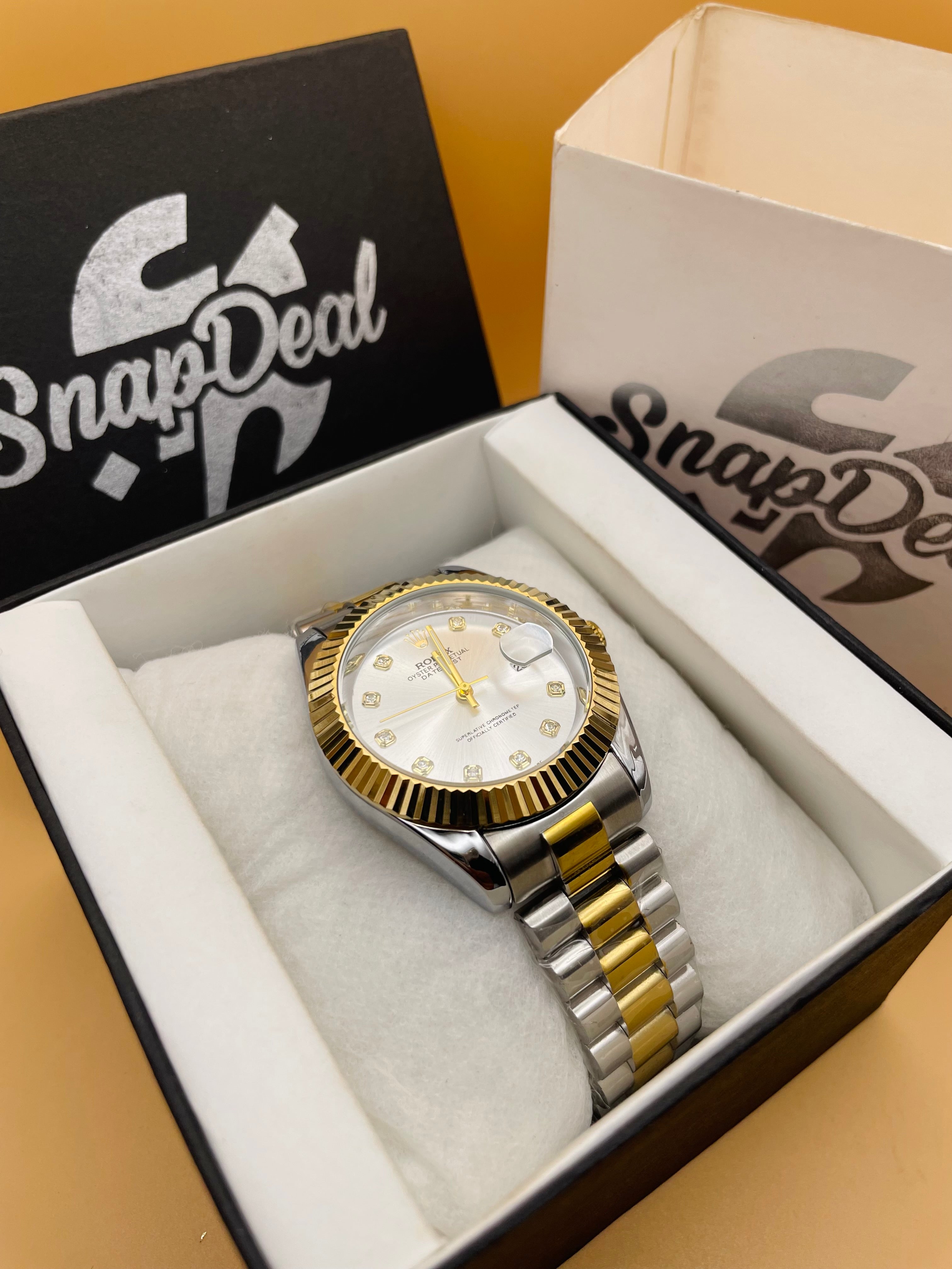RLX Golden-Silver with (White Dial) Kangaroo