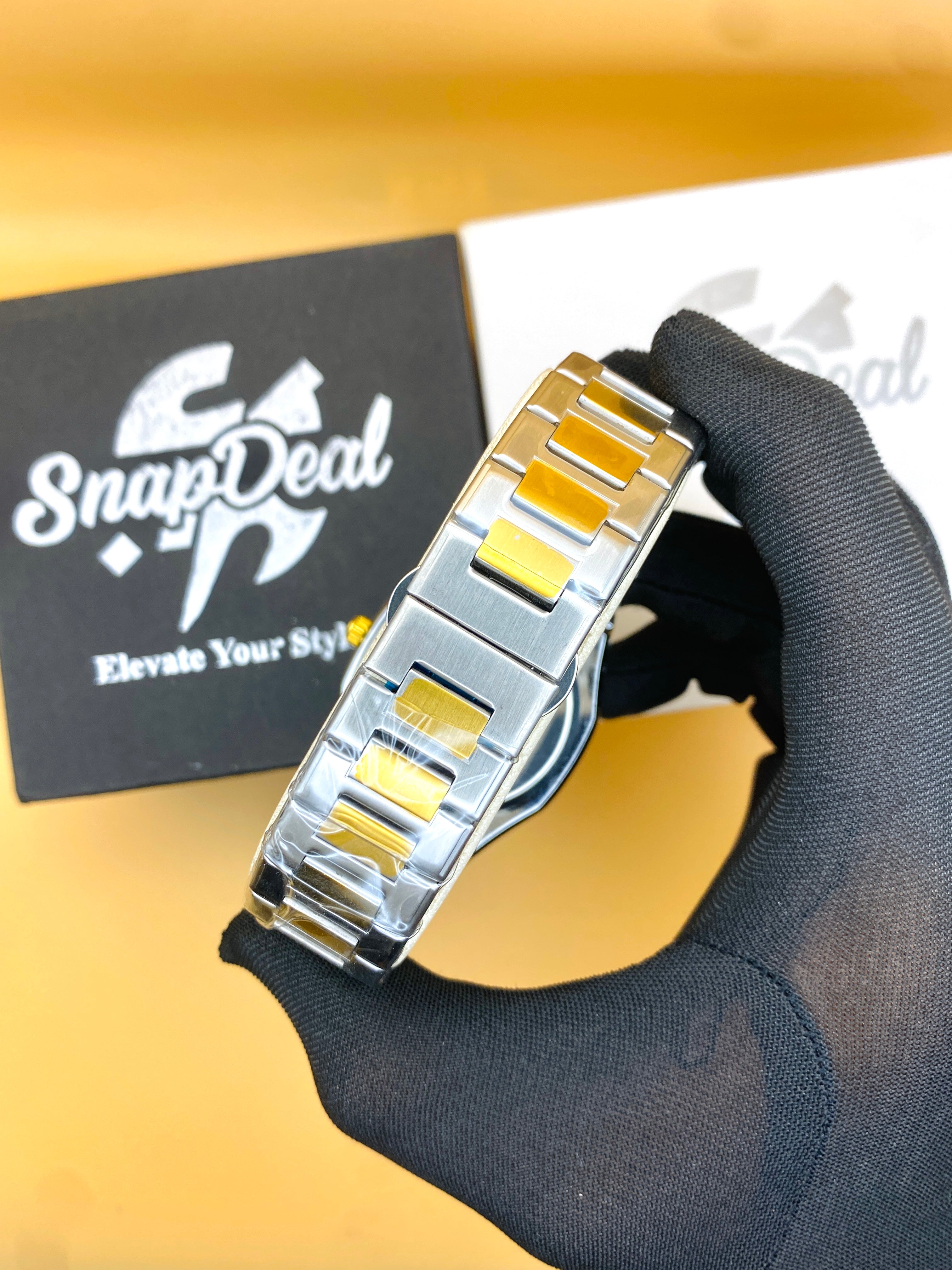 Bestwin Stainless Steel Silver with (Golden Dial)