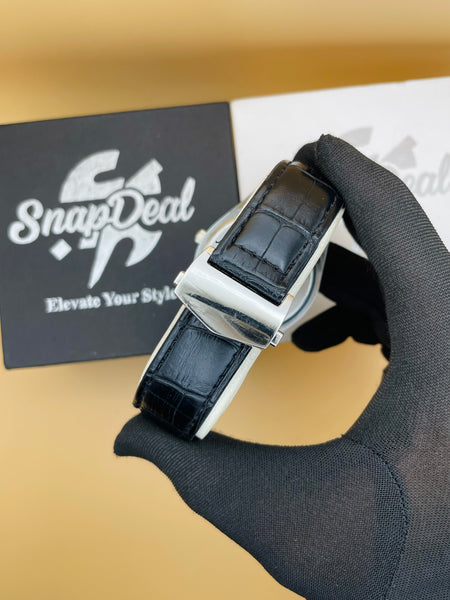Tag Caliber 5 Black Leather Strap