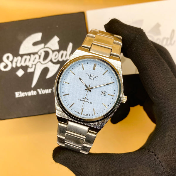 TISSOT PRX - Silver with (Ice Blue Dial)