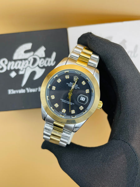 RLX Golden-Silver with (Black Dial)