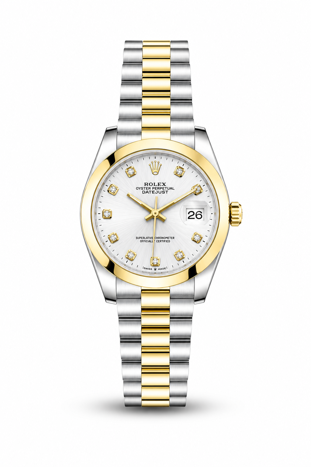 RLX Golden-Silver with (White Dial)