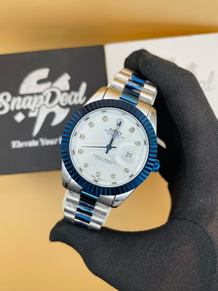 RLX Blue-Silver with (White Dial) Kangaroo