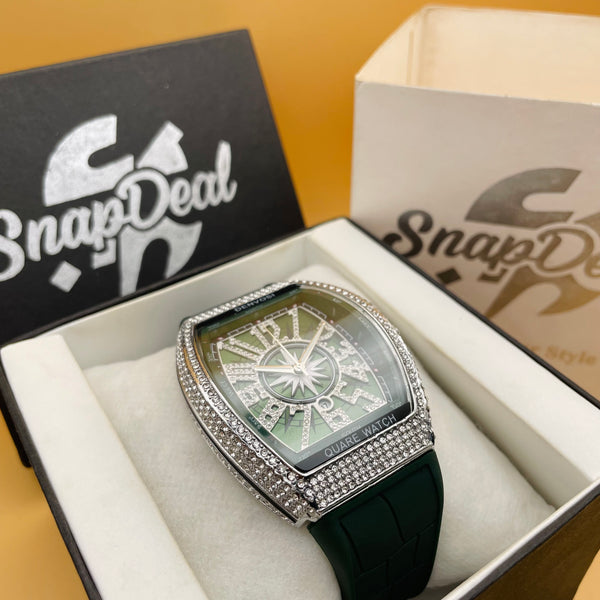F-M Diamond Green Strap