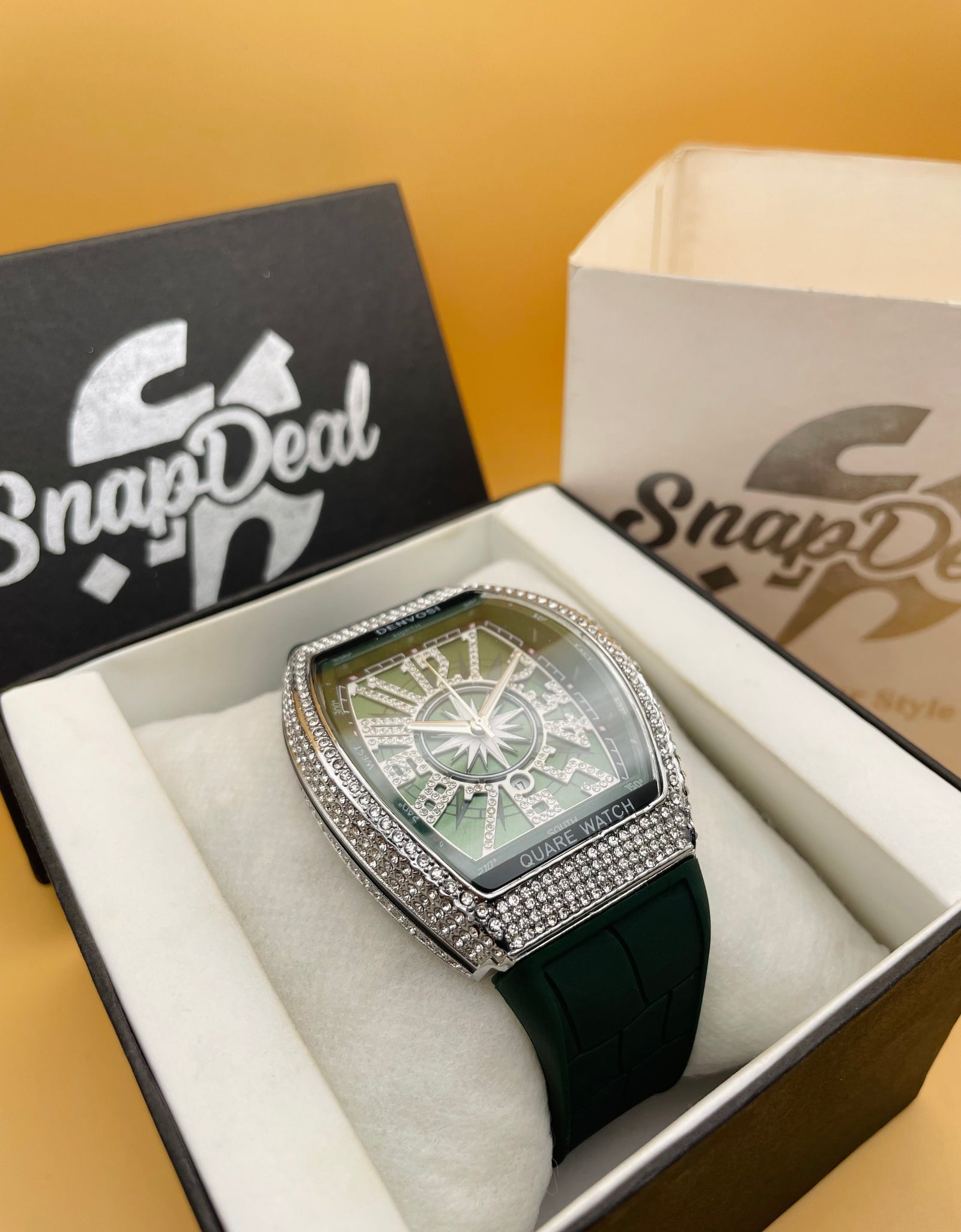 F-M Diamond Green Strap