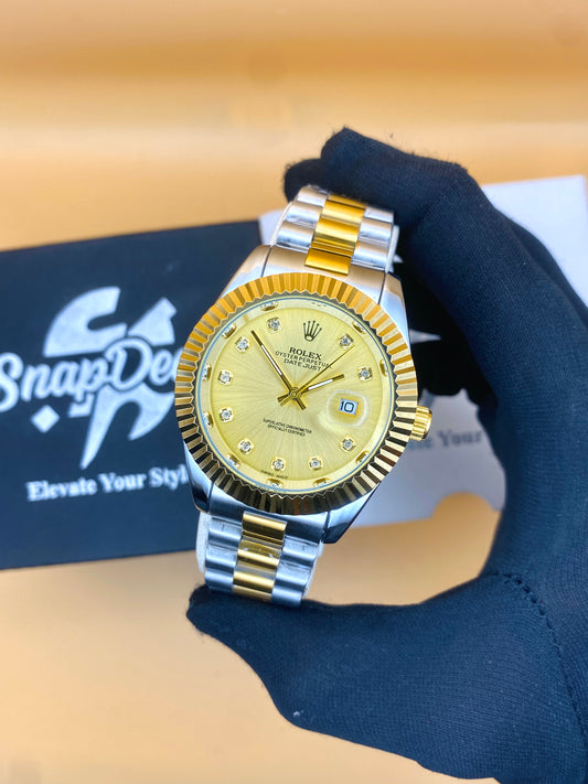 Rolex Stainless Steel 40mm Two Tone Golden-Silver with (Golden Dial) Kangaroo