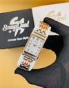 CARTIER Copper-Silver Rectangular Dial Bracelet Watch