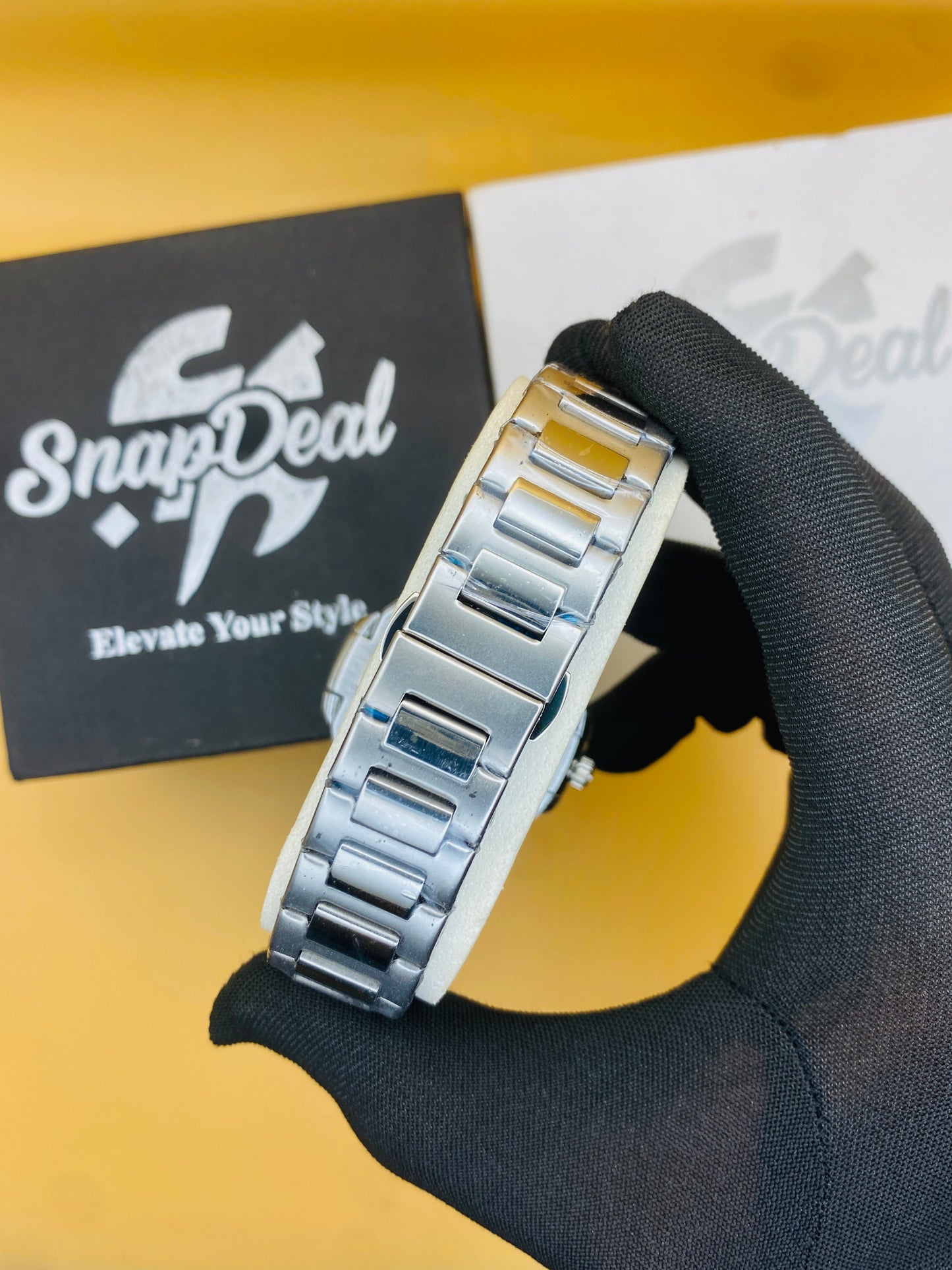 Patek Philippe Silver with (Black Dial)