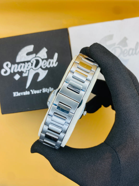 Patek Philippe Silver with (Blue Dial)