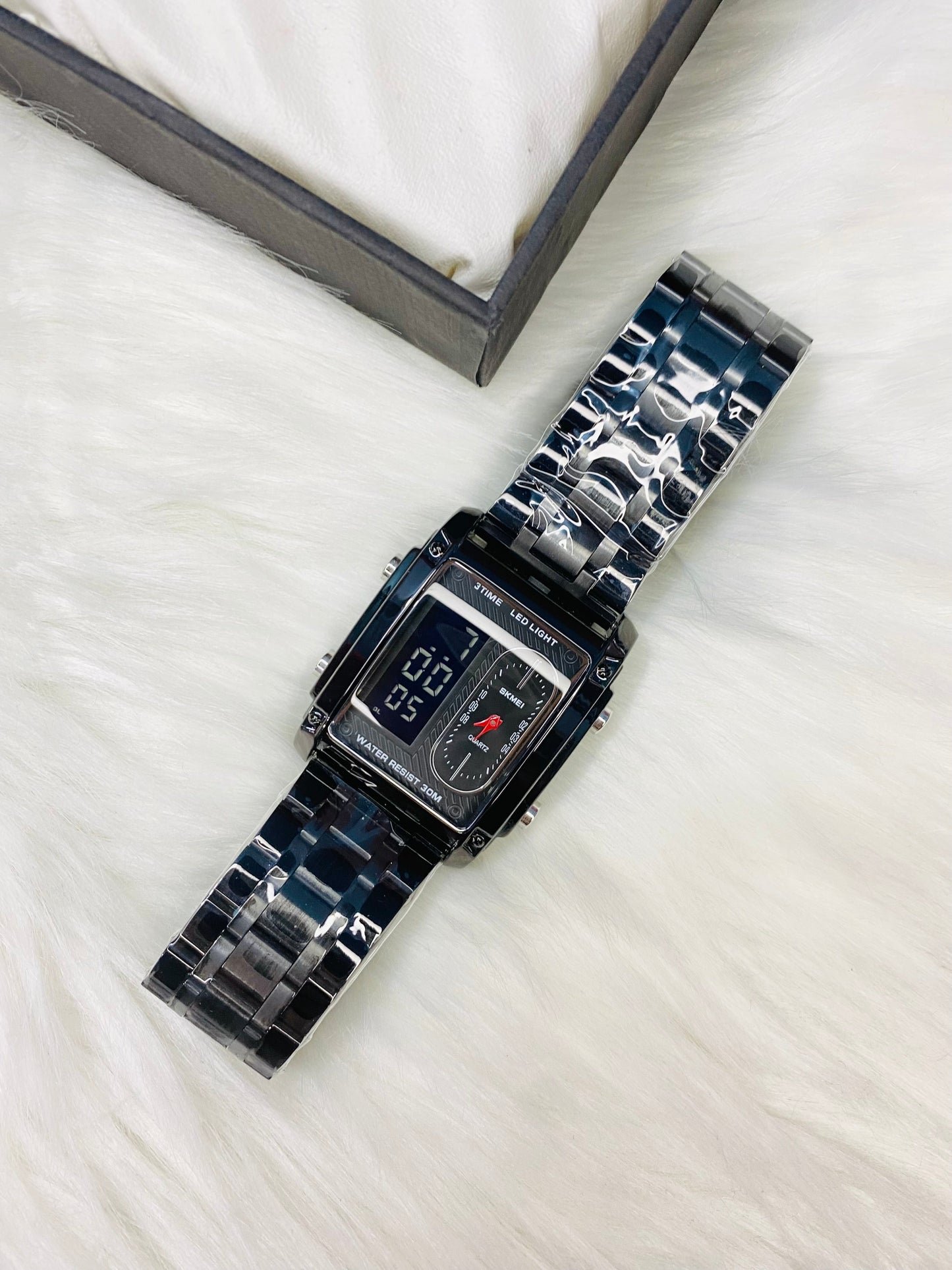 Skmei 3 Time Black Watch