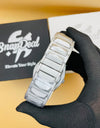 HB Diamond Cut Silver with (White Dial)