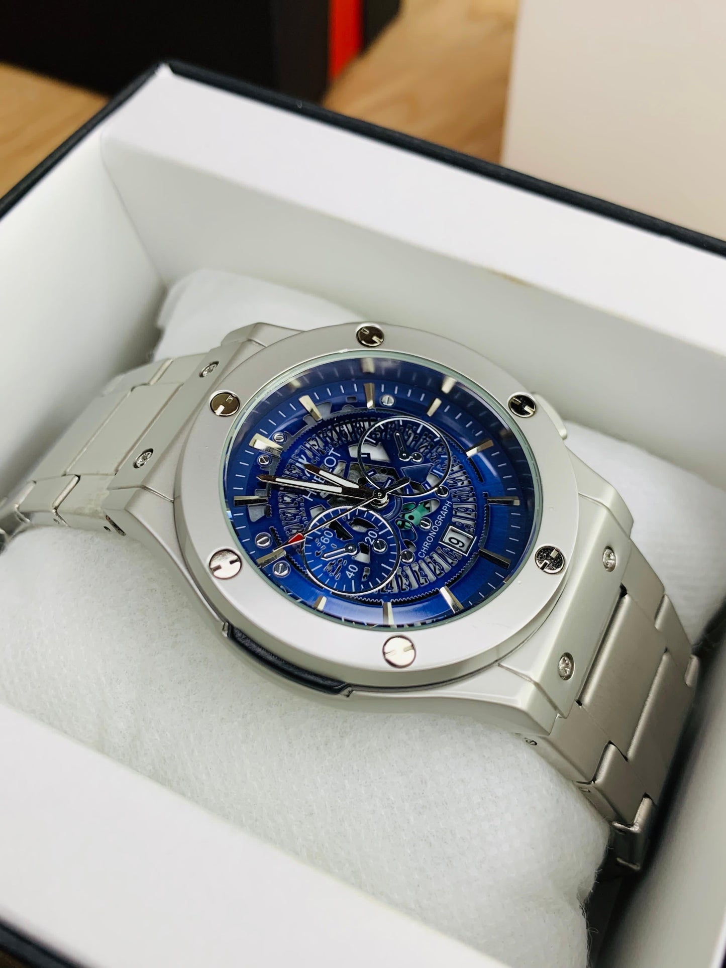 HUBLOT Skeleton Green (Silver)