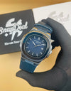 P-P Blue Leather Strap Master Lock - Dial (Blue-Silver)