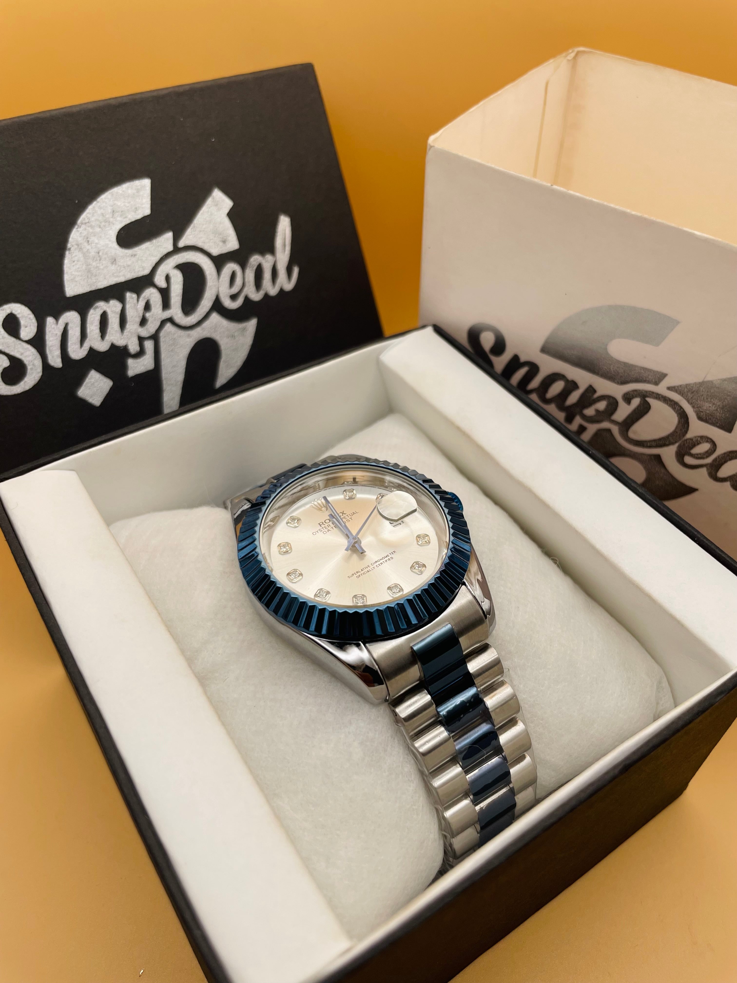 RLX Blue-Silver with (White Dial) Kangaroo