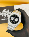HB Diamond Cut Silver with (Black Dial)