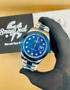 RLX Blue-Silver with (White Dial)