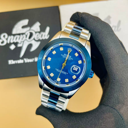 RLX Blue-Silver with (White Dial)