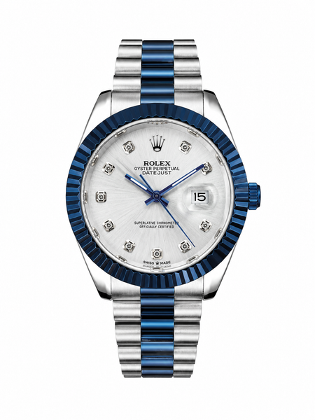 RLX Blue-Silver with (White Dial) Kangaroo