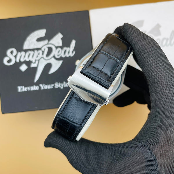 Tag Caliber 5 Black Leather Strap