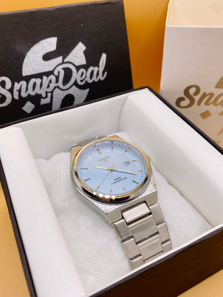 TISSOT PRX - Silver with (Ice Blue Dial)