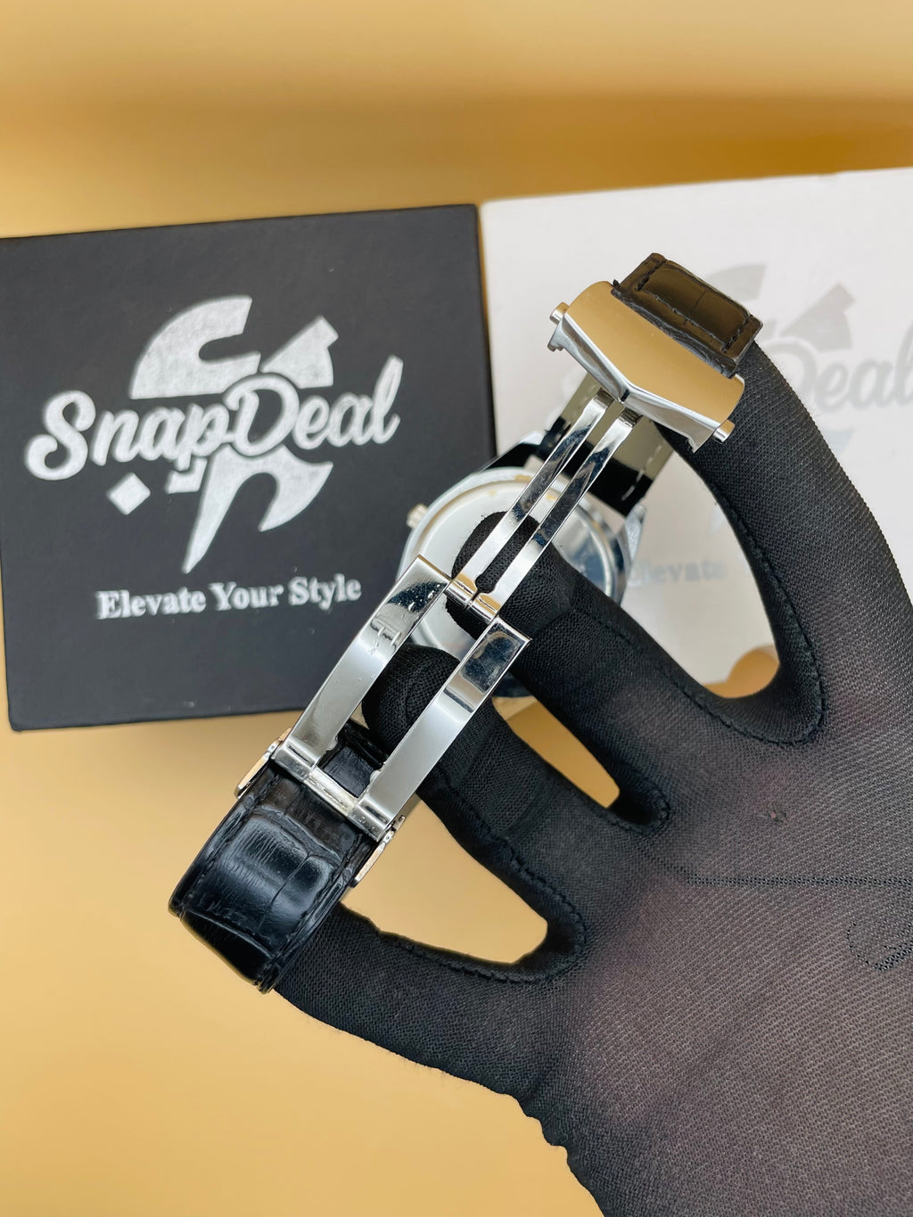 Tag Caliber 5 Black Leather Strap