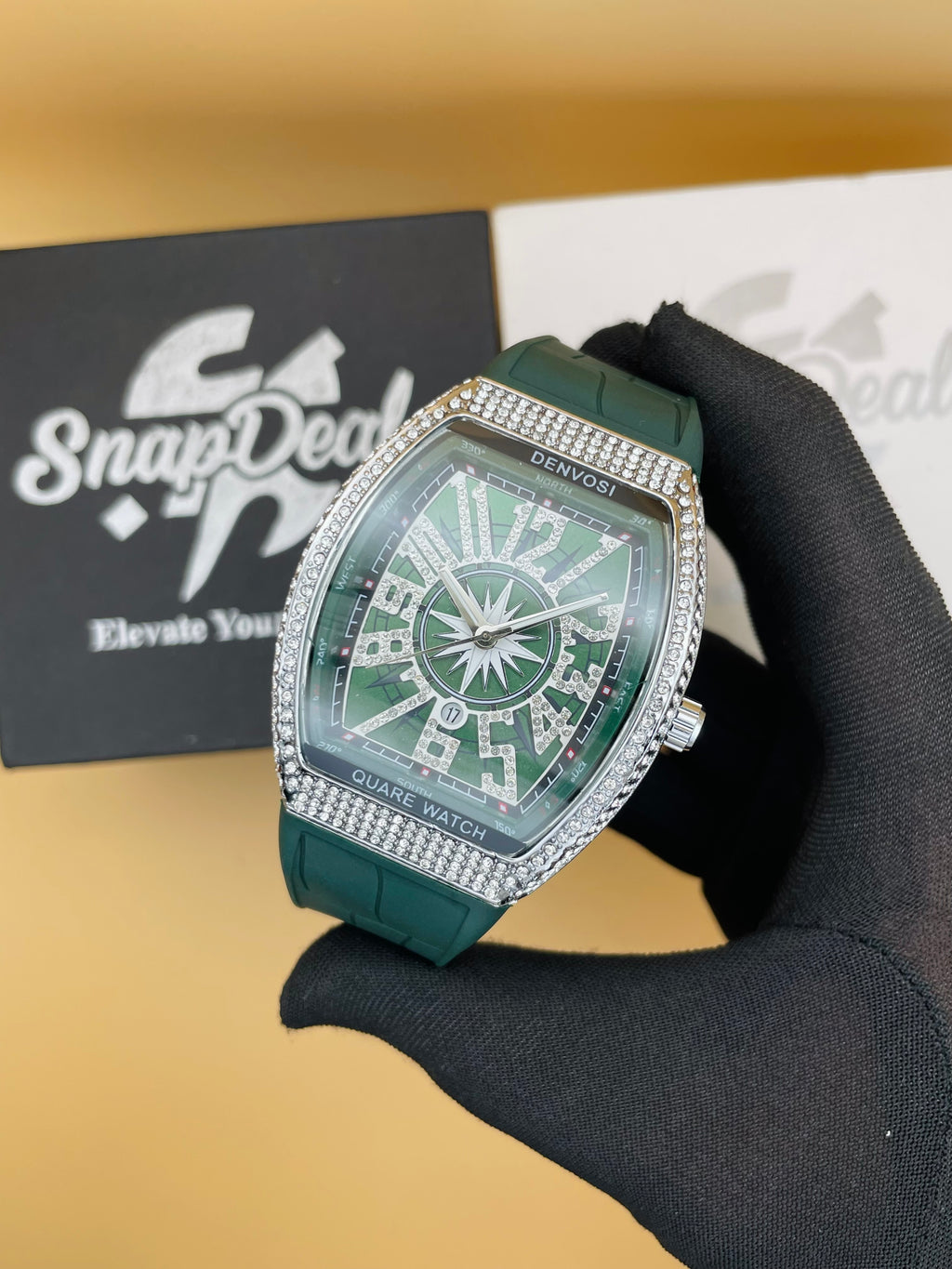F-M Diamond Green Strap