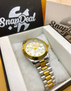 Rolex Stainless Steel 40mm Two Tone Golden-Silver with (White Dial)