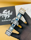 HB Diamond Cut Silver with (White Dial)