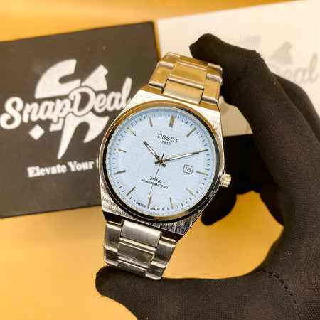 TISSOT PRX - Silver with (Ice Blue Dial)