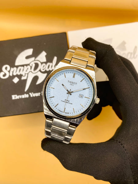 TISSOT PRX - Silver with (Ice Blue Dial)