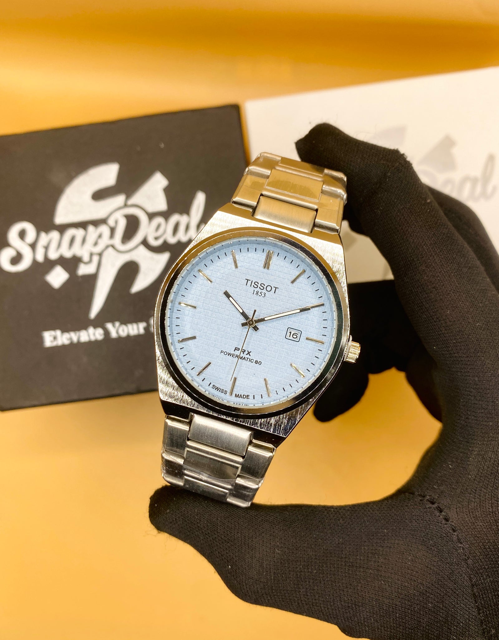 TISSOT PRX - Silver with (Ice Blue Dial)