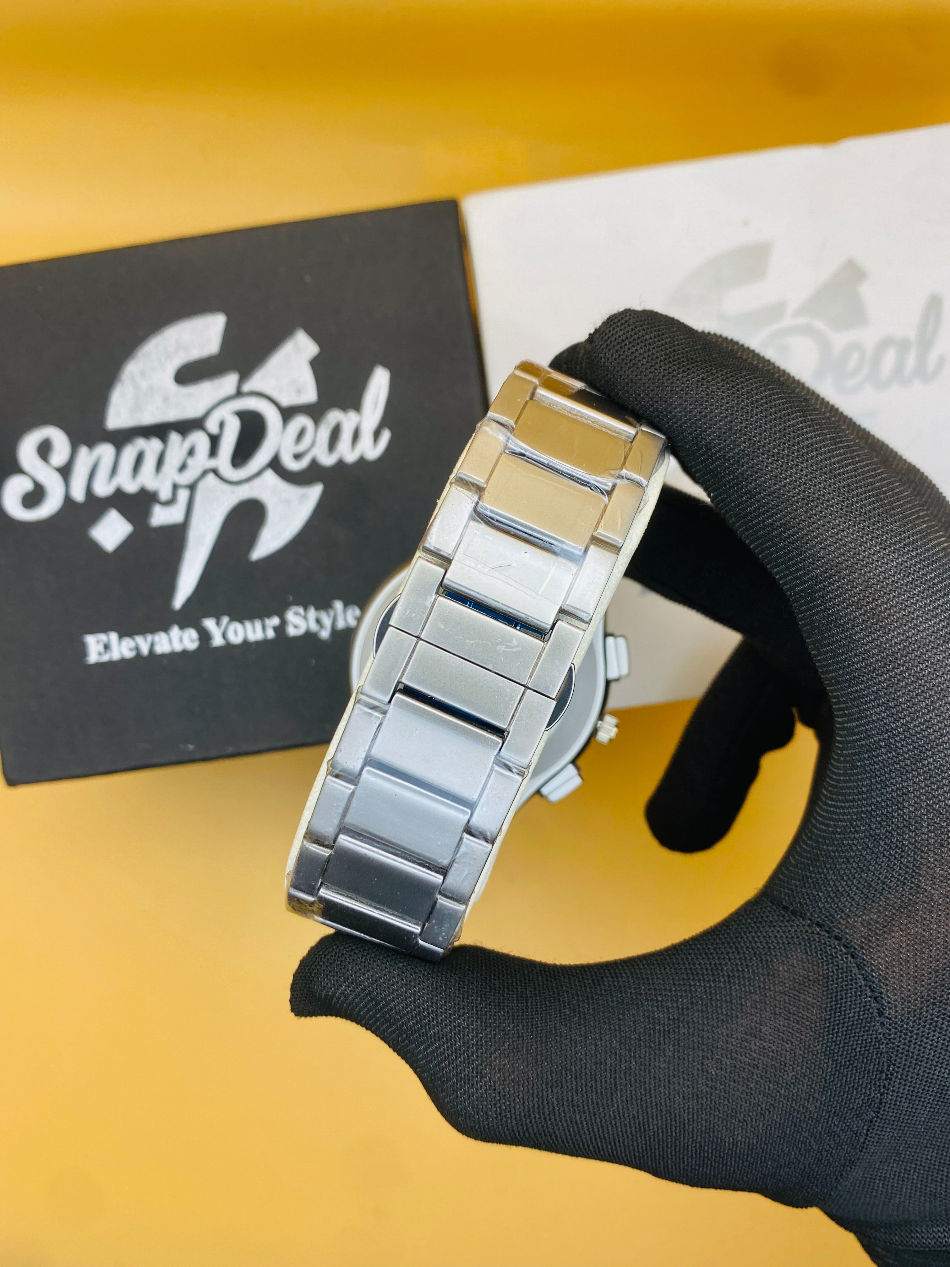 HB Silver with (Blue Arabic Dial)