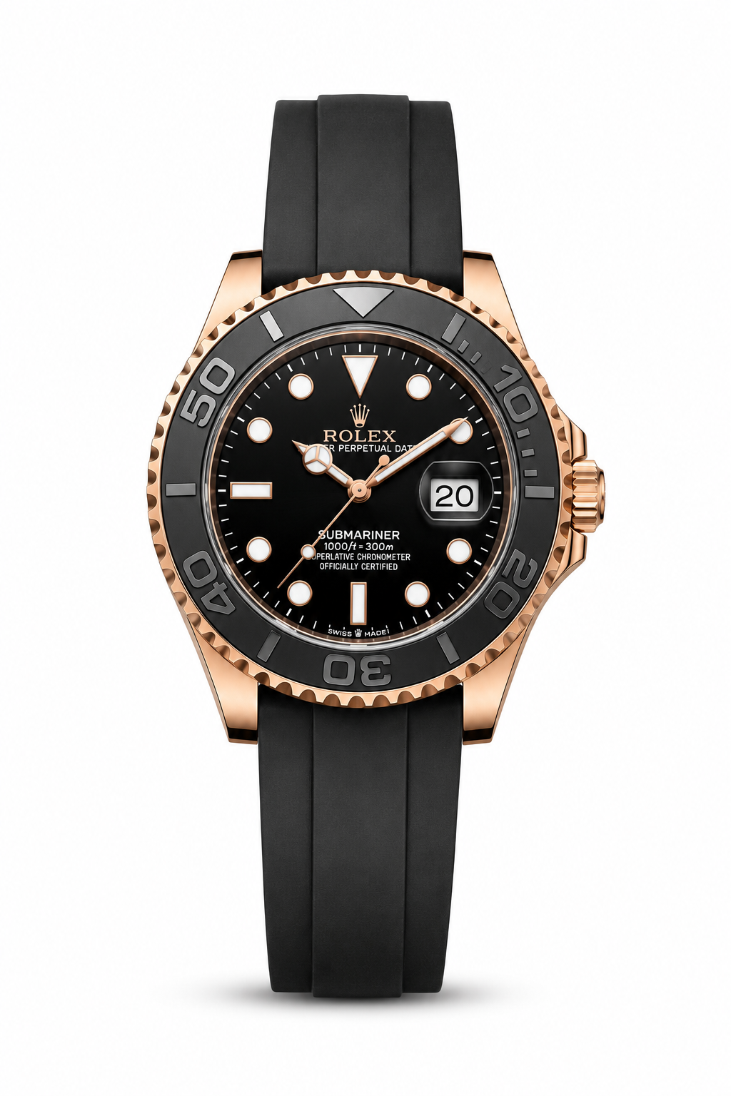 Premium Minimal Gold Black Yacht Master Oyster Watch