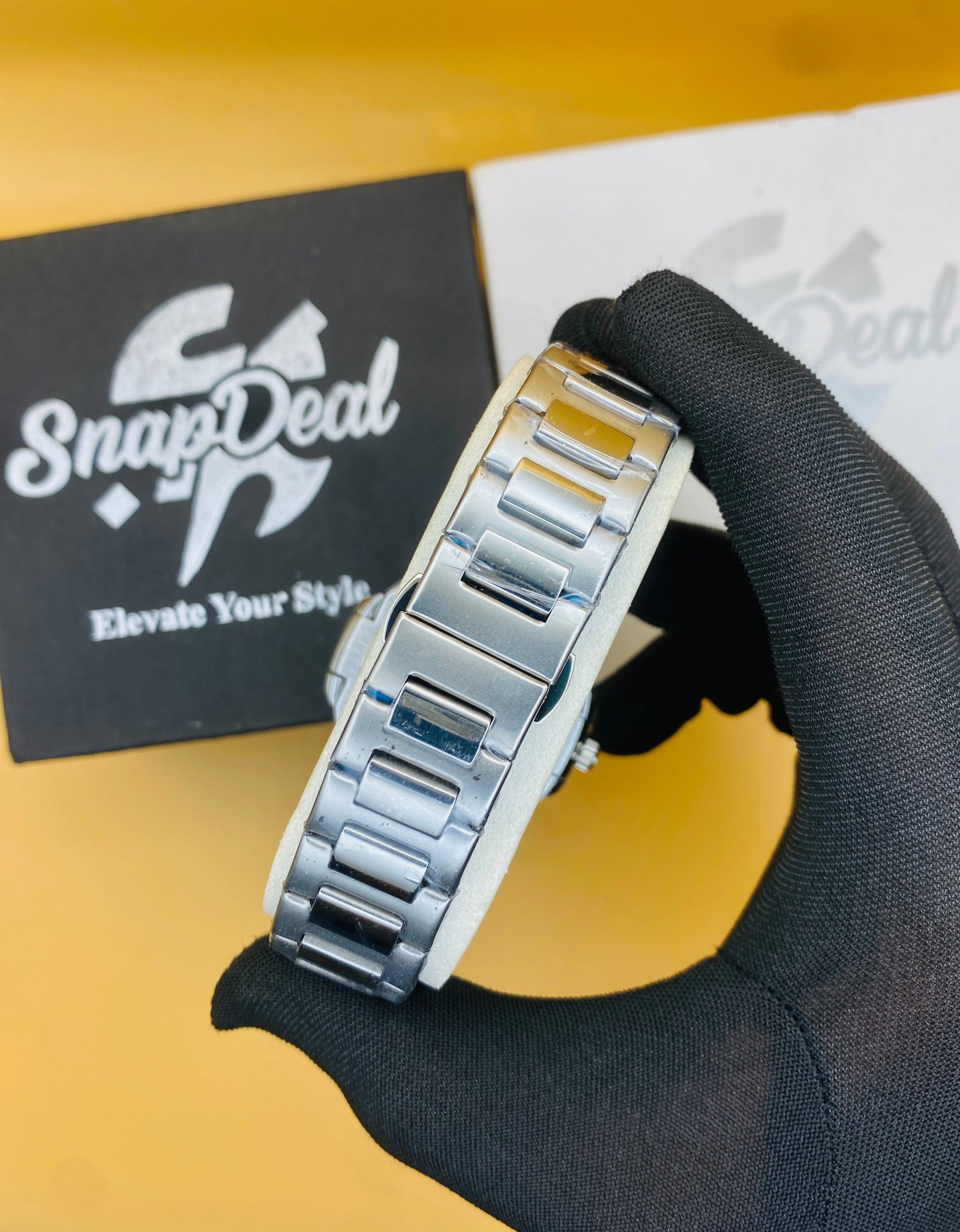 Patek Philippe Geneve Silver with (Black Dial)