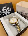 RLX Golden-Silver with (White Dial)