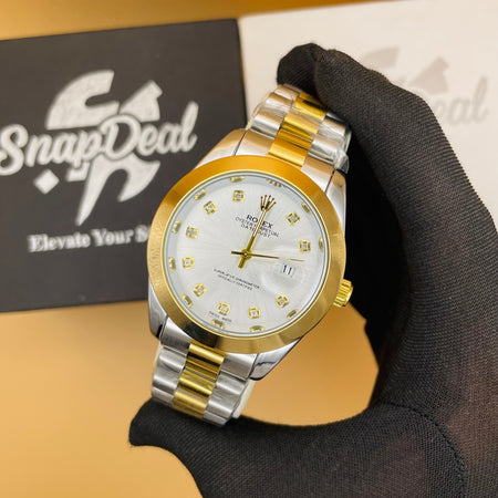 RLX Golden-Silver with (White Dial)
