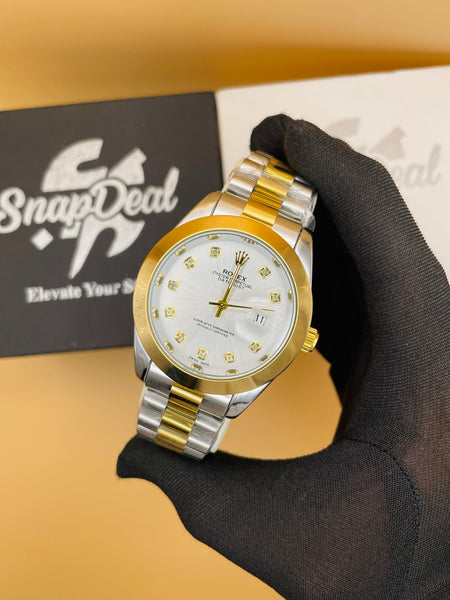 RLX Golden-Silver with (White Dial)