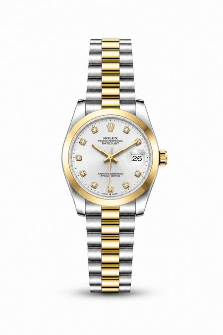 RLX Golden-Silver with (White Dial)