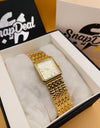 CK - Golden Rectangular Dial Bracelet Watch