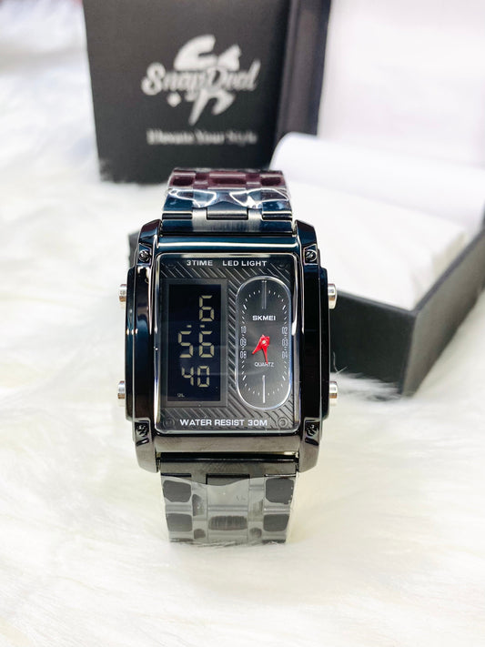 Skmei 3 Time Black Watch