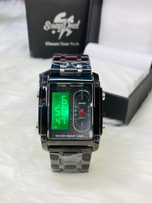 Skmei 3 Time Black Watch