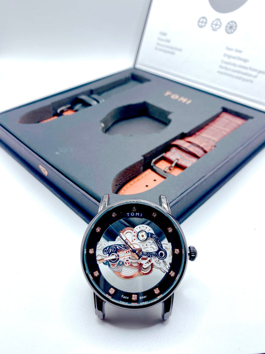 Premium Tomi Skeleton Face Gear Watch