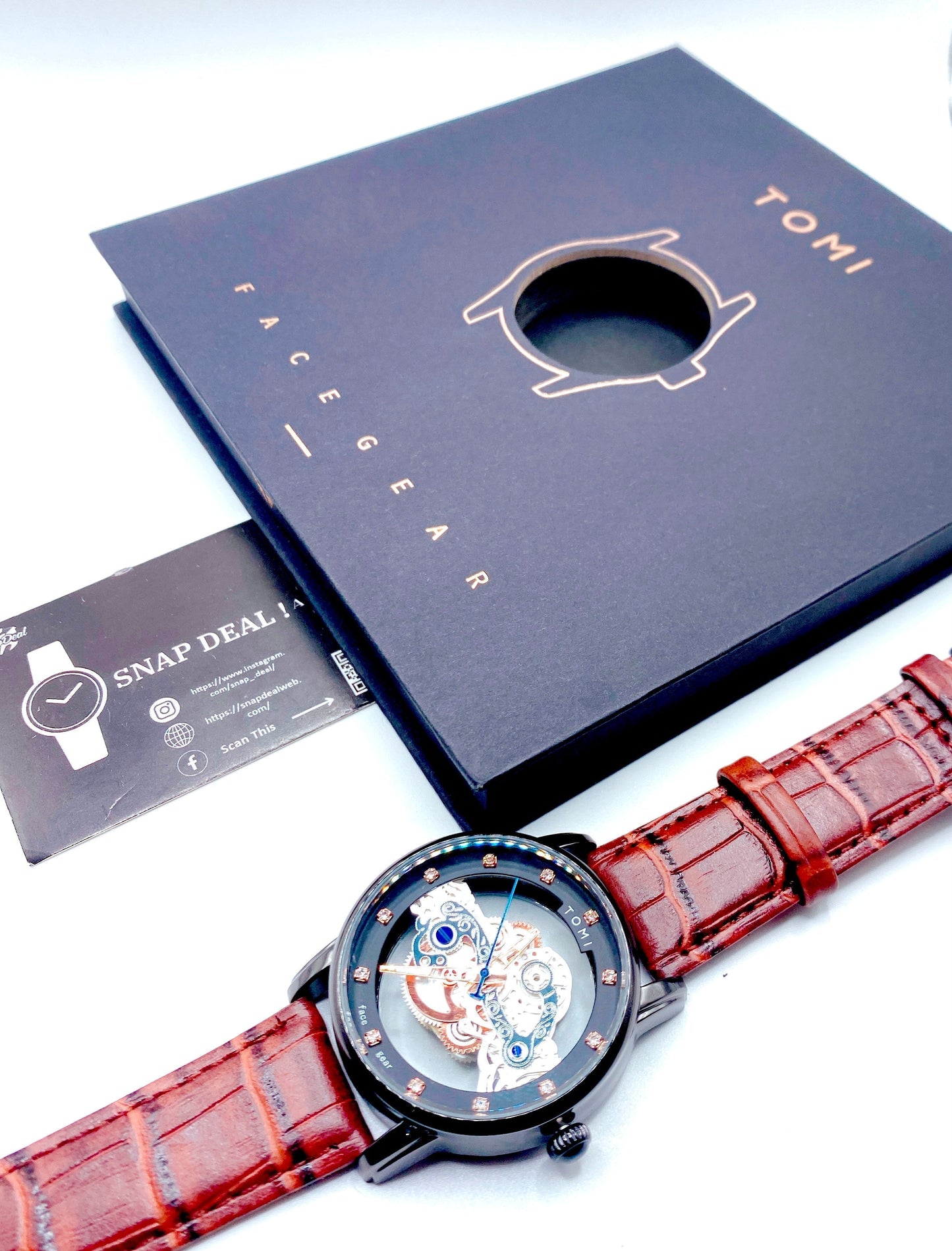 Premium Tomi Skeleton Face Gear Watch